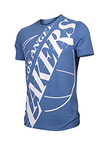 Image of Shop The Arena: NBA: Los Angeles Lakers: Oversized Logo Men's T-Shirt (Light Blue)