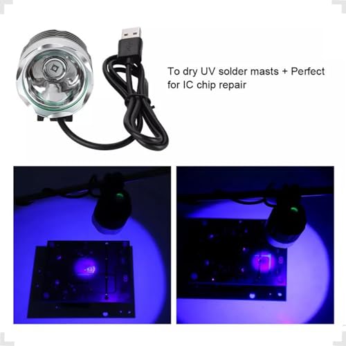 Luz Lampada Lanterna Uv Ultra Violeta Luz Negra Para Reparo de Celular, Unhas de Gel, Cura de Resina