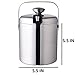 GSCW Small Ice Bucket with Tongs- Best Double Wall Insulated Stainless Steel Miniature Bar Accessory Gift Set