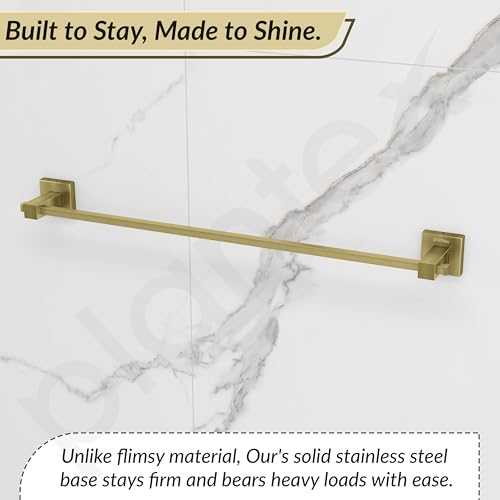 Image of Plantex 24 Inch Single Towel Rod for Bathroom /Stainless Steel Towel Hanger /Towel Bar Holder /Towel Stand /Bathroom Accessories - Pack of 1, Aqua (Brass Antique)