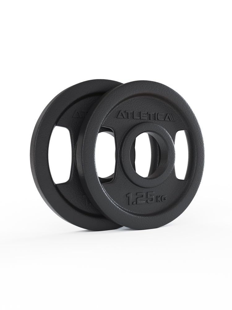 ATLETICA Iron Plates | Ø 50 mm | parami | krążki do sztangi z żeliwa | Ø 50 mm | lakier odporny na rdzę | parami od 1,25 kg do 25 kg | ciężarki | obciążniki treningowe