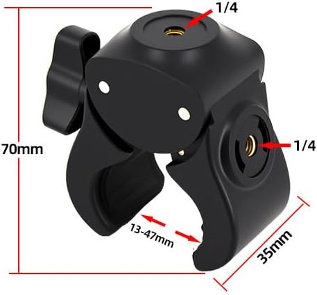 Camera Clamp Mount with 1/4''-20 Threaded Connector Super Clamp Mount for Magic Arm Camera Tripod Pole Photography Light Stand Ring Light Phone Holder Gooseneck Hose Microphone Stand Mic Arm