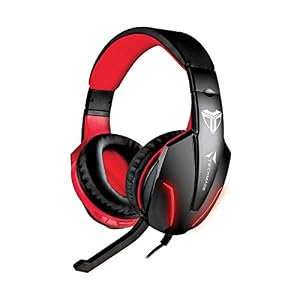 TECHMADE CUFFIE MULTIMEDIALI NERO/ROSSO