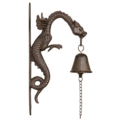 Design Toscano Qh8206 Florentine Dragon Gothic Decor Hanging Bell Wall Sculpture, 12 Inch, Single #TOP5