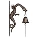 Design Toscano QH8206 Florentine Dragon Gothic Decor Hanging Bell Wall Sculpture, 12 Inch, Single, Twin