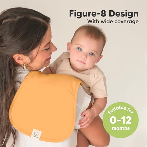 image for KeaBabies Organic Burp Cloths Baby Boy & Girl - 5-Pack Super Absorbent