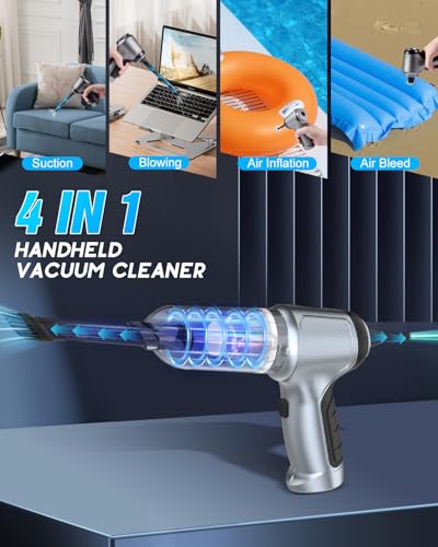 Zommapro 18000Pa Car Vacuum Portable Cordless, 5000mAh High Power Cordless Vacuum Cleaner, 120W Portable Vacuum for Car, Office, Pet and Home Cleaning