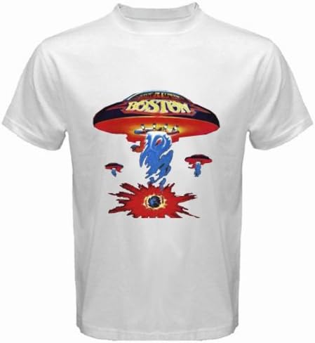 New Rare BOSTON Rock Band Logo Men's White T-Shirt Size 3XL