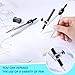 Zonon Math Geometry Set 10 Pcs Student Supplies with Shatterproof Storage Box, Includes Rulers Protractor Compass Pencil Sharpener Lead Refills Eraser Pencil for Drafting and Drawings (Black)