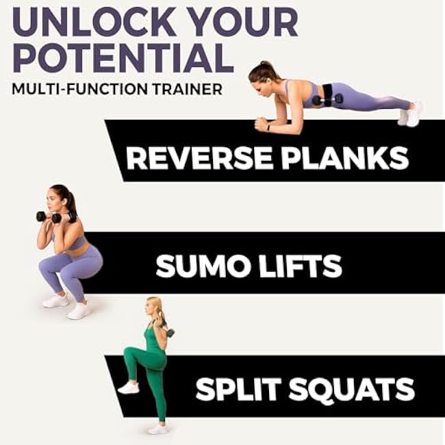 Heavy Duty Hip Thrust Belt with Comfortable Non-Slip Padding for Hip Protection ¨C Effective Glute Builder & Booty Belt for Dumbbells, Kettlebells, Plates ¨C Suited for Home, Gym, On-the-Go Workouts