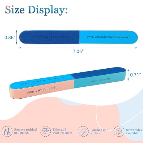 LNAUJS All-in-One Nail Buffer - Effortlessly Create Smooth and Shiny Nails
