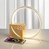 blonbar Lampada da comodino da 10 W, con sveglia per sveglia, controllo tattile, dimmerabile, con funzione di ricarica USB, 3 livelli di luminosità, luce notturna per camera da letto, soggiorno