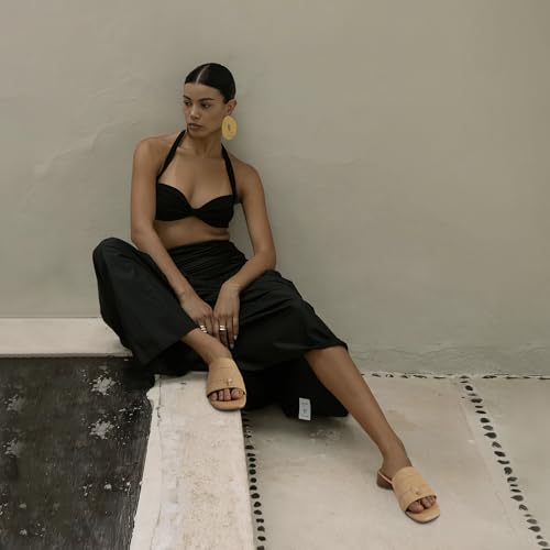 Women's Block Kitten Heels Slide Mule Sandals Square Open Toe Shoes2