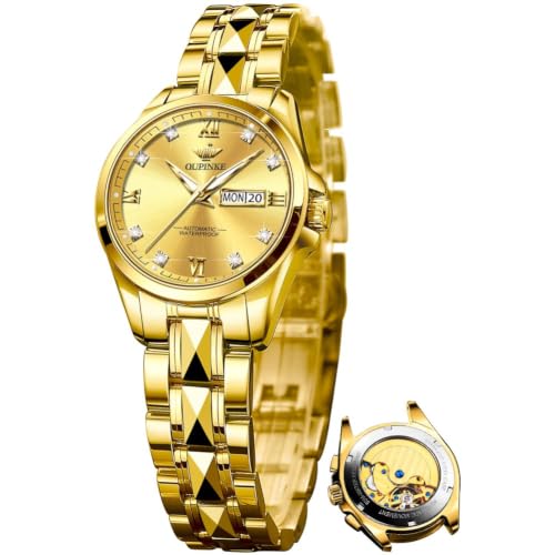 Image of OLEVS Automatic Womens Watch Mechanical Calendar Watches Diamond Fashion Waterproof Female Wrist Watch