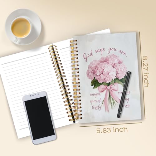 Carnet à spirales 14x21 cm contre l'anxiété - Journal d'affirmation positive chrétien femme - 2