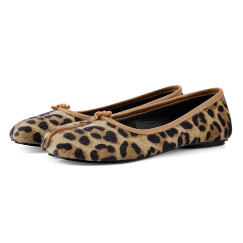 Image of VBDB Tabi Ballet Flats Shoes for Women Rounde Toe Wide Width Split Toe Low Heel Comfortable Flats Shoes