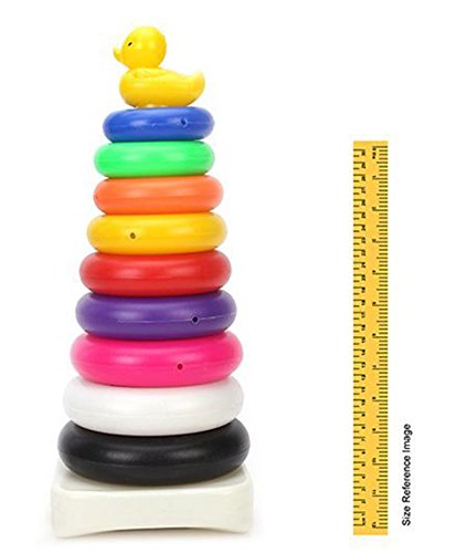 Image of Ratna's Duck Stacking Ring for Kids. Helps Kids recognise Different Colour and Sizes (Jumbo 9 Rings)