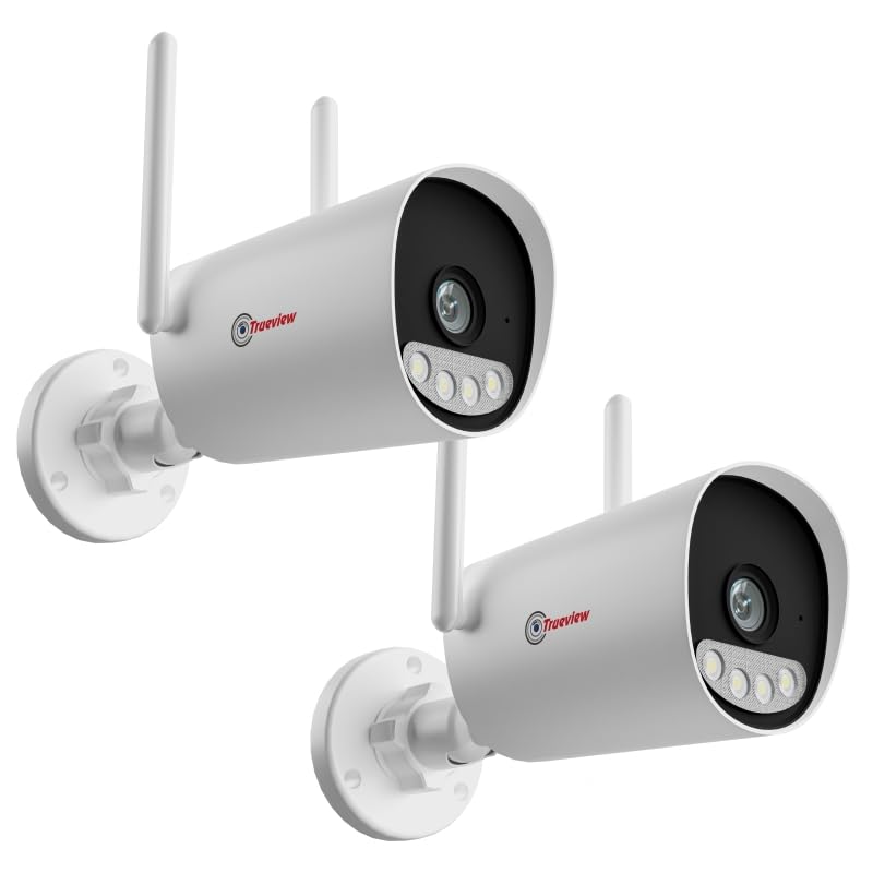 Image of Trueview 3MP 4G Bullet CCTV Camera (Pack of 2) | SIM Based Outdoor Security Camera | 1296P HD | Color Night Vision | Human Detection | IP66 Waterproof | Two-Way Audio | Remote Monitoring