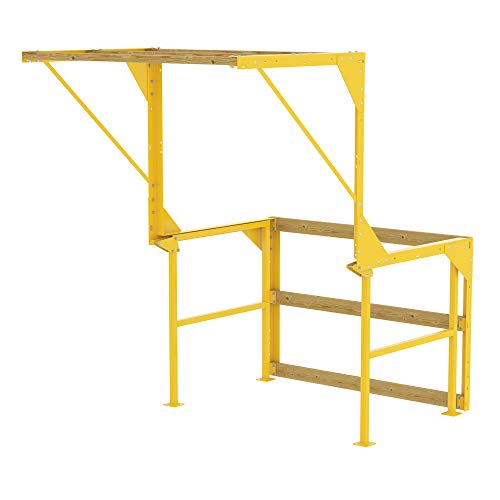 Vestil MEZZ-KD-88T-93D Steel Mezzanine Safety Gate Knockdown 87-3/16 In x 96 In x 87-9/16 In Yellow