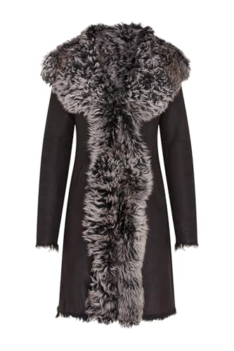 Infinity Leather Abrigo de piel de oveja con capucha para mujer: piel de oveja napa toscana, gabardina de invierno de lujo con lana afelpada, abrigo cálido y elegante de piel de oveja con capucha.