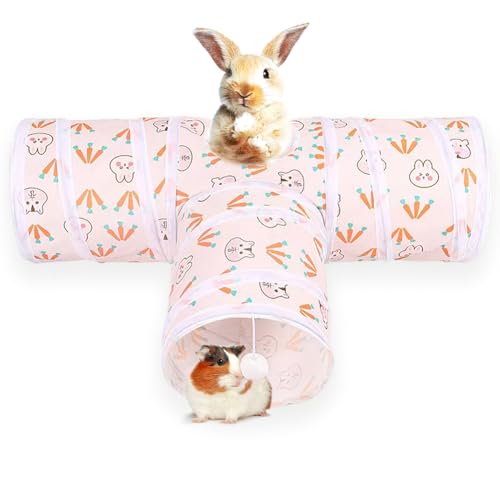 3 Way Washable Hideout Toys, Small Pet Tunnels and Tubes for Baby...