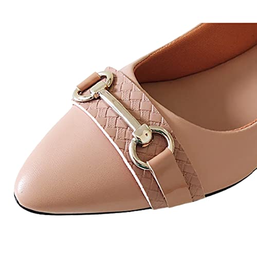 Sapatilha Feminina - enfeite Trapézio - Napa nude e tressê nude Tamanho:34;Cor:Rosa