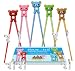 Training chopsticks for kids adults and beginners - 5 Pairs chopstick set with attachable learning chopstick helper - right or left handed