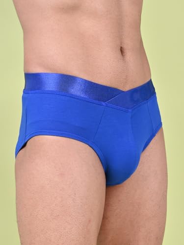Image of Rupa Colors Modern Solid Brief for Men, Cotton Blend, Regular Fit, Outer Elastic, Pack of 1