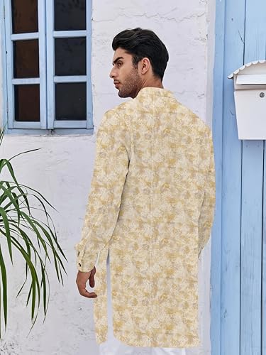Image of BE ACTIVE Cotton Kurta for Men | Traditional and Classy Design | Indian Kurta | Full Sleeve Kurta