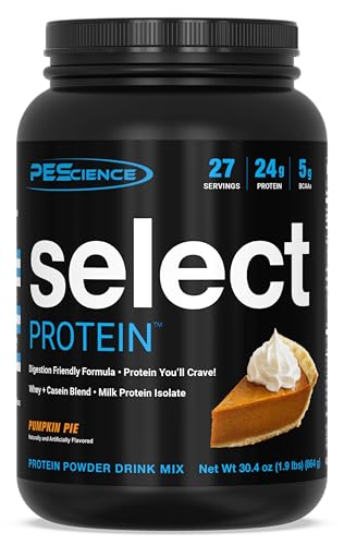 Image of PEScience Select Protein Powder, Whey and Casein Blend, Clean Protein Powder for Women and Men, Low Calorie, Low Carb, Keto Friendly, Gluten Free - Pumpkin Pie, 27 Servings