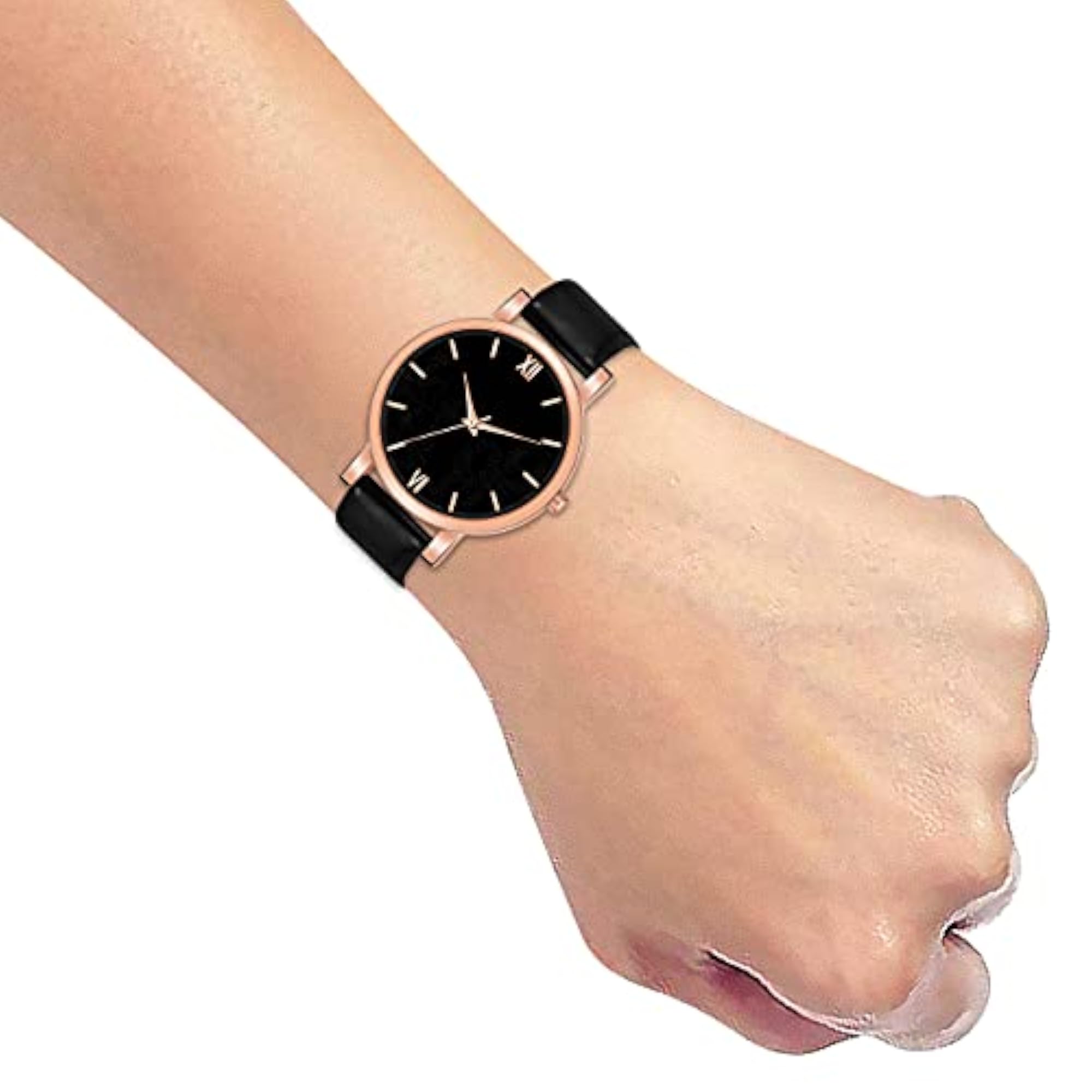 Analog Multicolor Dial Leather Strap Watch for Girls
