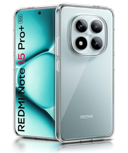 Image of WOW IMAGINE Transparent Back Cover Case for Redmi Note 15 Pro Plus 5G | Raised Bumps for Full Device & Camera Protection Shockproof TPU Silicone Back Case Mobile Cover - Transparent