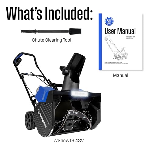 Image of Westinghouse WSnow18T 48V Cordless Snow Blower 18 Inch Tool, Steel Auger, Brushless Motor, 25ft Throwing Distance, Plows 650lbs /min, Compatible with Snow Joe Batteries (Battery & Charger Not Included)
