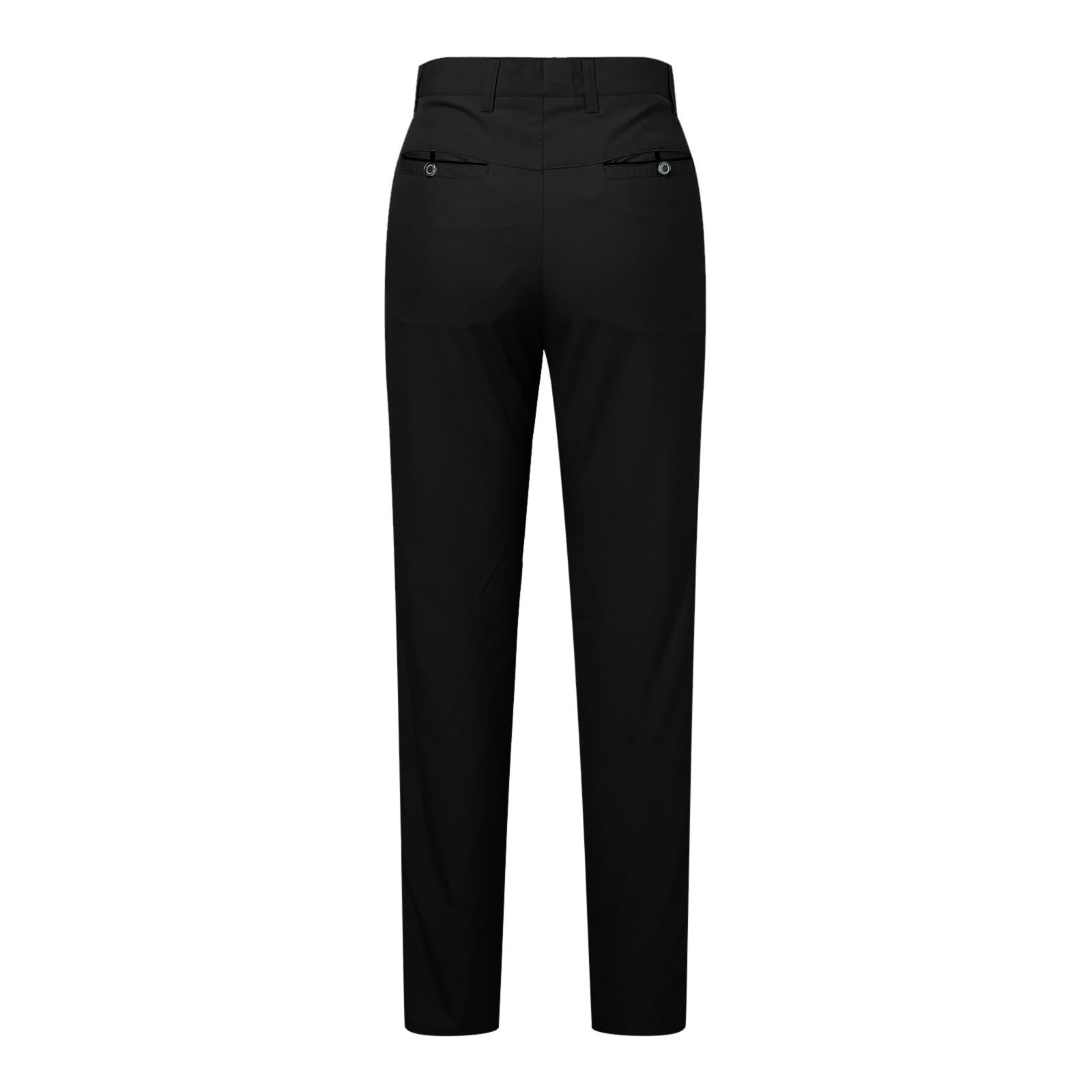 Generisch Pantalon de costume élégant pour homme, coupe droite avec plis à la taille et poches pour le bureau, le travail, le serveur (printemps été)