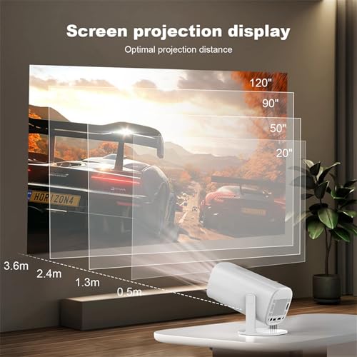 جهاز عرض ذكي محمول للمسرح المنزلي والمكتب والأماكن الخارجية، مع 2 وحدة تحكم اندرويد 11، ومجهز بخاصية واي فاي 6 وبلوتوث، عالي الدقة 4K HD (أكثر من 35000 لعبة)، ZWXYVUT P30 ماكس