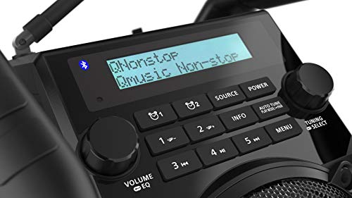 PerfectPro UBOX500R Baustellenradio DAB+, UKW Bluetooth®, AUX, USB, UKW Akku-Ladefunktion, stoßfest