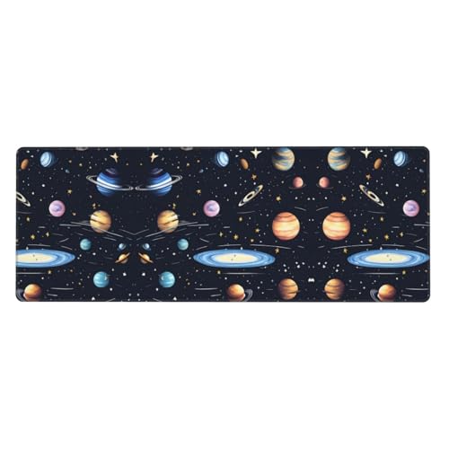 The Solar Family Alfombrilla de escritorio extra grande de 12x31.5 pulgadas para ordenador