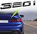 Generic 320i Rear Gloss Black 3D Trunk Lid Car Badge Emblem Decal Number Letter for BMW 3 Series with Adhesive Backing