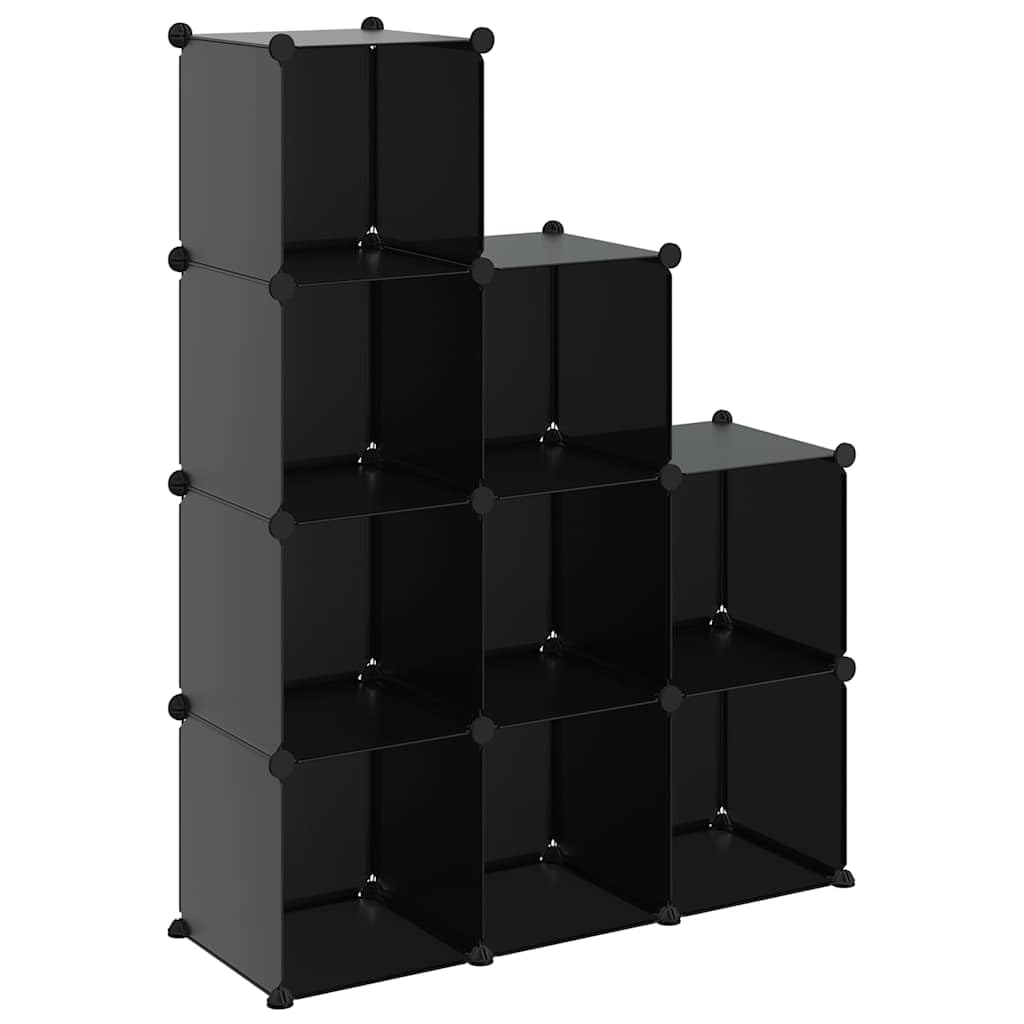 Armoire de rangement 9 Compartiments Polypropène Noir