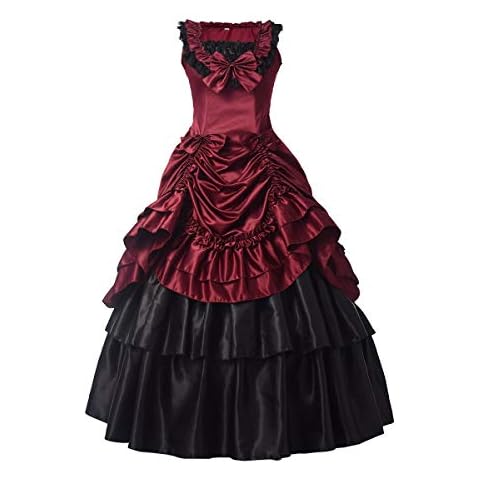 GRACEART Victorian Ball Gown with Petticoat Cover