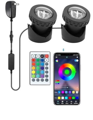 Colored Pond Lights with Timer, APP Control RGB Fountain Light