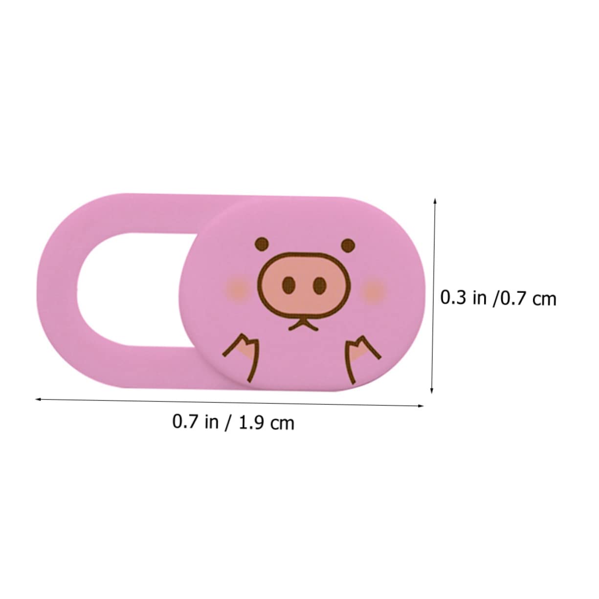 Cubierta Protectora Deslizante para Cámara Web Abs Rosa 3 Piezas | Portátil y Tableta, Apertura y Cierre por Deslizamiento, Diseño Patrón de Cerdo