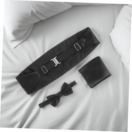 Set de fajín y pajaritas preanudadas para hombre, negro miniatura 5