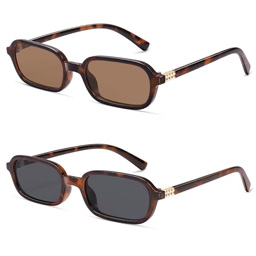 Appassal Retro Rectangular Sunglasses for Women Vintage 2026 Fashion Trendy