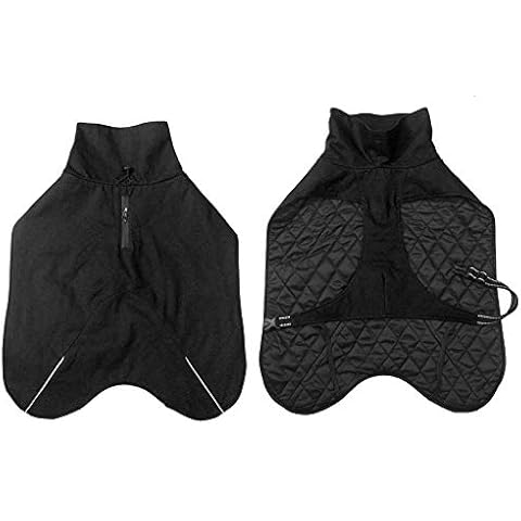 babepet Dog Winter Coat Pet Warm Jacket Durable Clothes Adjustable Outdoor Dog Apparel with Zipper Harness hole, Canvas windproof Dog Pullover for Winter Cold weather-Black-M Cover