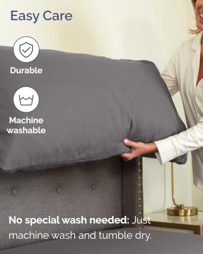 Image of Extra Deep Flex Top Split Head King Sheet Set - 6 Piece Breathable and Cooling Sheets - Hotel Luxury Bedding for Women, Men, Kids & Teens - Easy Secure Fit - Extra Deep Pockets - Dark Grey