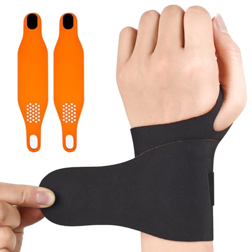 2PCS Ulnar Wrist Brace for Right & Left Hand, Ultra-Thin Elastic Wrist Wrap Compression for TFCC Tear and Repetitive Wrist Use Injury, Wrist Support for Carpal Tunnel, Tendonitis, Pain Relief (Black)
