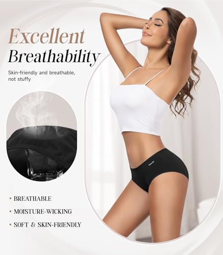 Image of TANSTC Womens Underwear Cotton Hipster Panties for Women