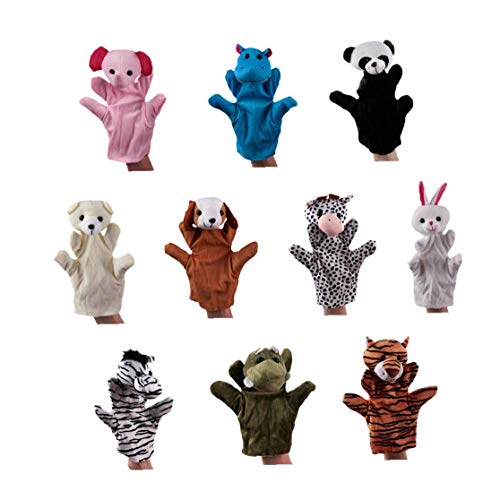 Marionette per Bambini,10 Pezzi Marionette da Mano,Animali Burattini