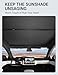 BASENOR 2026-2022 Tesla Model S Sunshade Roof [No Gap] Glass Roof Sunshade UV Protection Foldable Sunroof Shade Top Window Cover for Model S/Model S Plaid Heat Insulation Upgraded Black